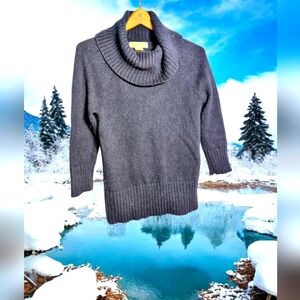 Michael Kors Black sz M Angora Blend Cowl Turtleneck Sweater